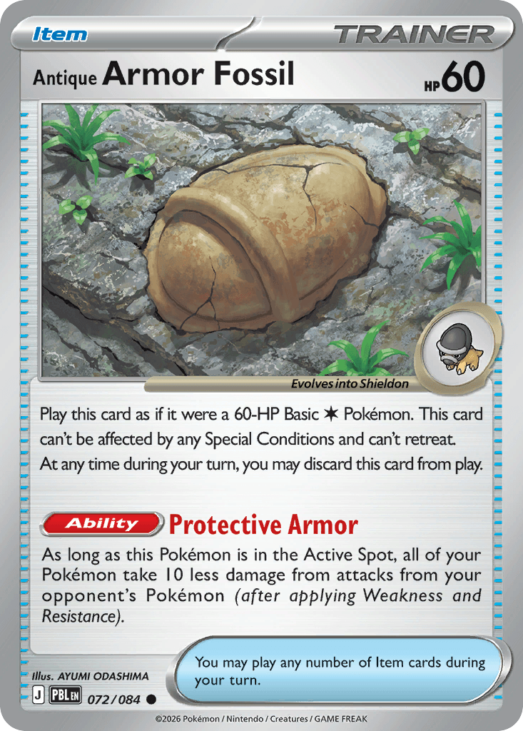 Antique Armor Fossil Pitch Black card