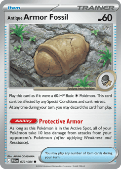 Antique Armor Fossil Pitch Black card