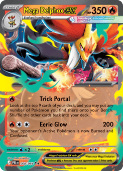 Mega Delphox ex Pitch Black card
