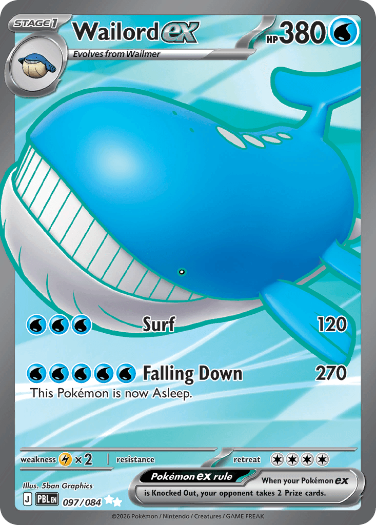 Wailord ex Pitch Black card