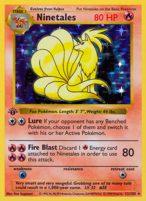 Ninetales Base card