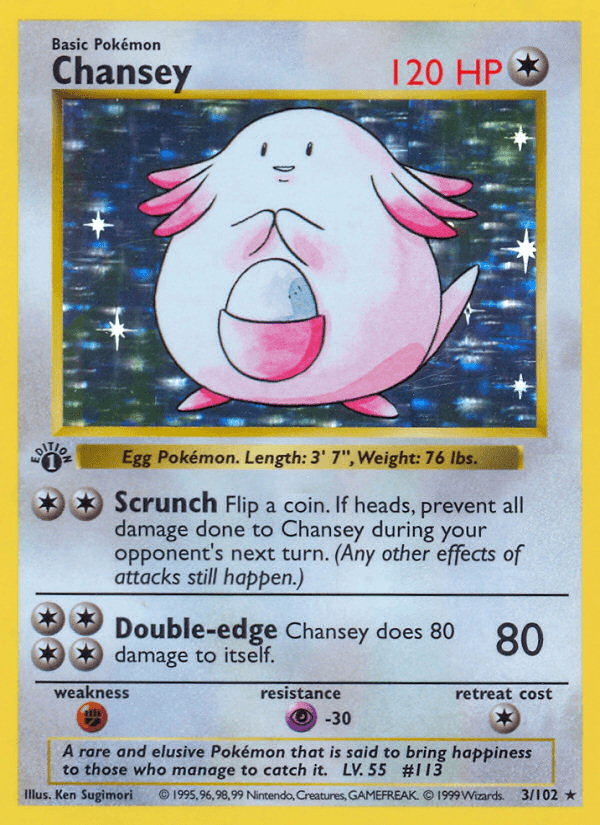 Chansey Base card