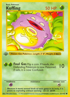 Koffing Base card