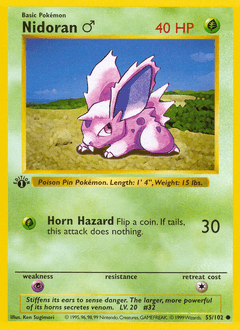 Nidoran ♂ Base card