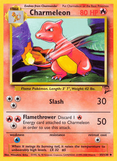 Charmeleon Base Set 2 card