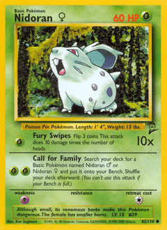 Nidoran ♀ Base Set 2 card