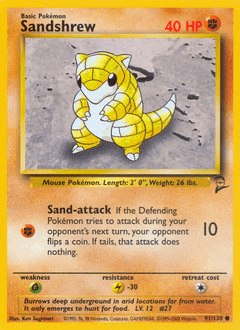 Sandshrew Base Set 2 card
