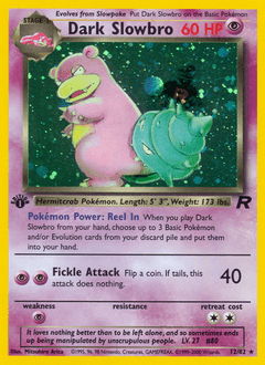 Dark Slowbro Team Rocket card