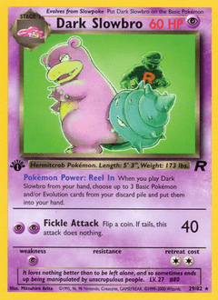 Dark Slowbro Team Rocket card