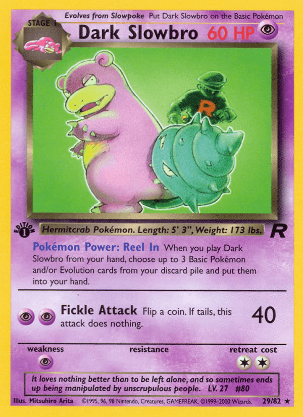 Dark Slowbro Team Rocket card