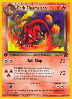 Dark Charmeleon Team Rocket card