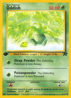 Oddish Team Rocket card