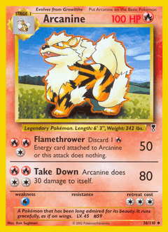Arcanine Legendary Collection card