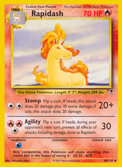 Rapidash Legendary Collection card