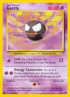Gastly Legendary Collection card