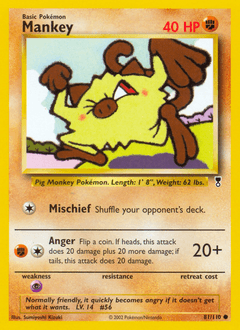 Mankey Legendary Collection card