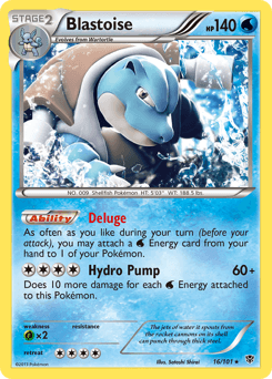 Blastoise Plasma Blast card