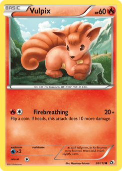 Vulpix Legendary Treasures card