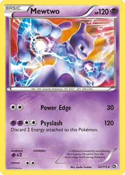 Mewtwo Legendary Treasures card