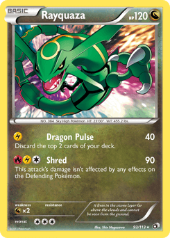 Rayquaza Legendary Treasures card