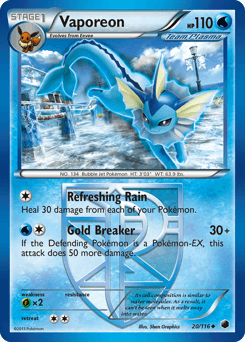 Vaporeon Plasma Freeze card