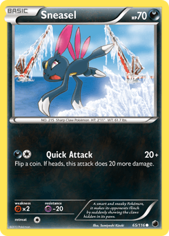 Sneasel Plasma Freeze card