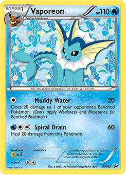 Vaporeon BW Black Star Promos card