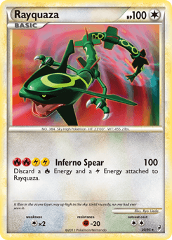 Rayquaza Call of Legends card