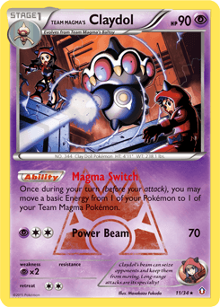 Team Magma's Claydol Double Crisis card