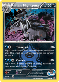 Team Aqua's Mightyena Double Crisis card