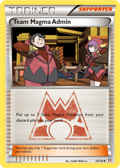 Team Magma Admin Double Crisis card