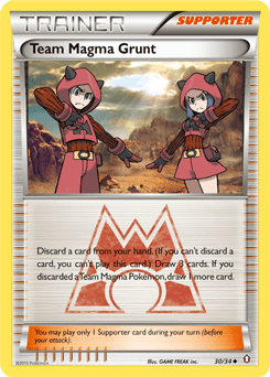 Team Magma Grunt Double Crisis card