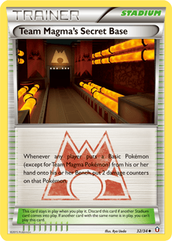 Team Magma's Secret Base Double Crisis card