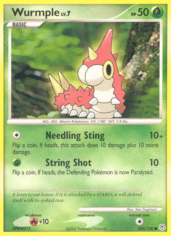 Wurmple Diamond & Pearl card
