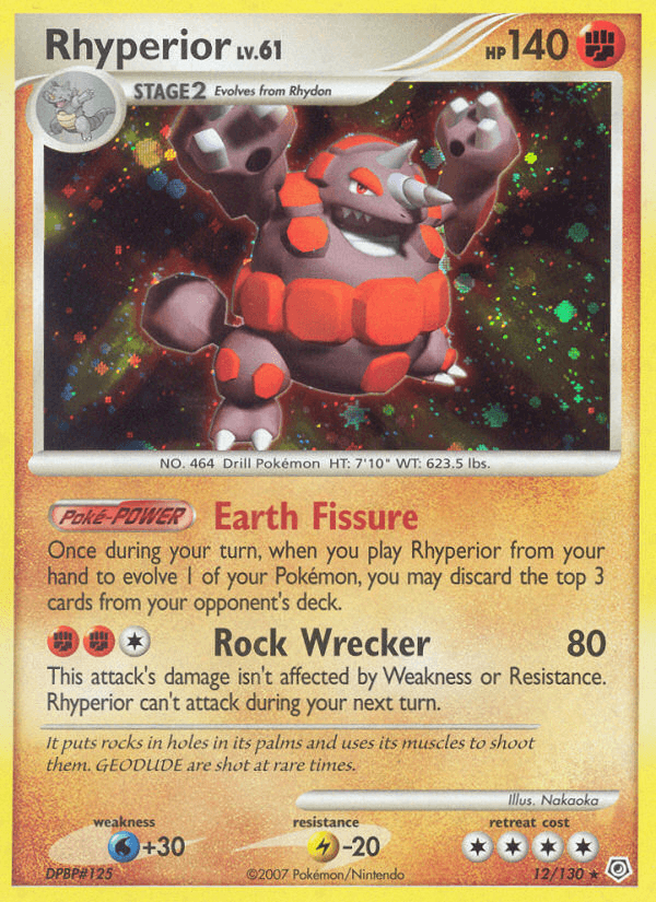 Rhyperior Diamond & Pearl card
