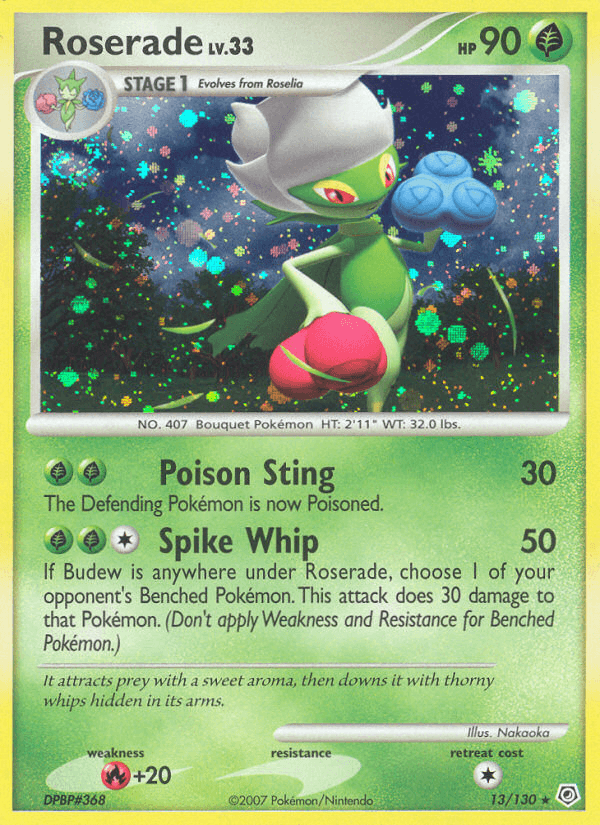 Roserade Diamond & Pearl card