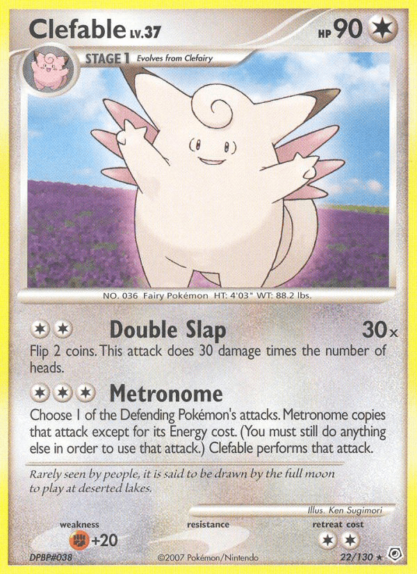 Clefable Diamond & Pearl card