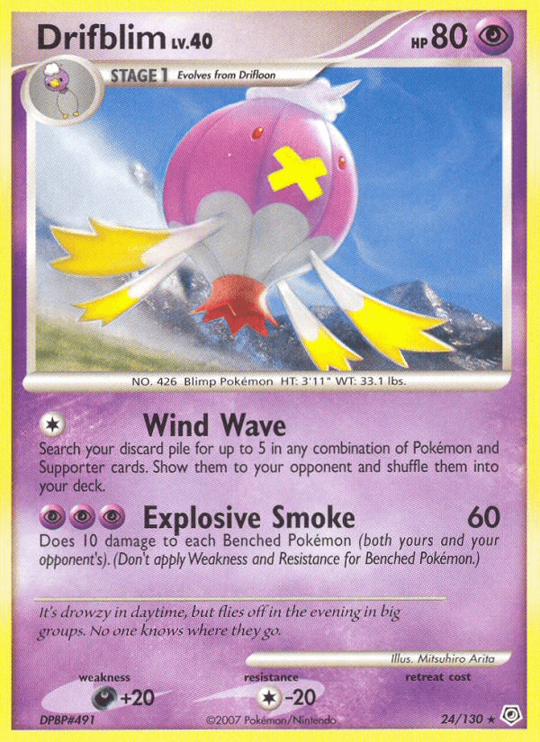 Drifblim Diamond & Pearl card