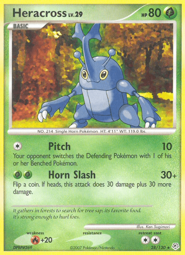 Heracross Diamond & Pearl card