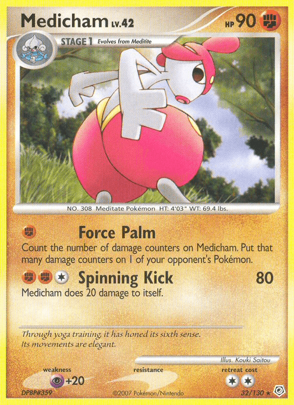Medicham Diamond & Pearl card