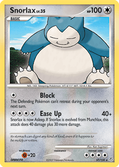 Snorlax Diamond & Pearl card