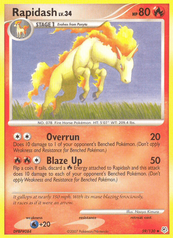 Rapidash Diamond & Pearl card