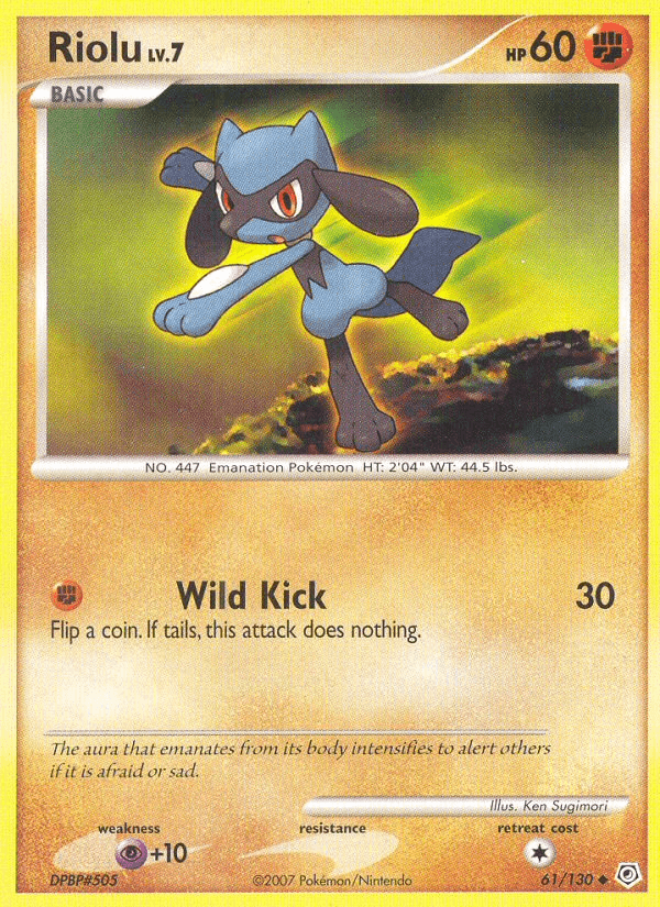 Riolu Diamond & Pearl card