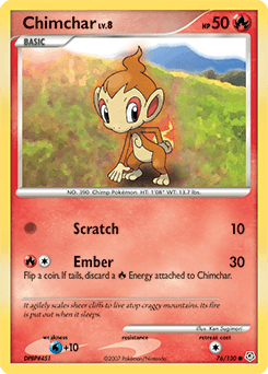 Chimchar Diamond & Pearl card