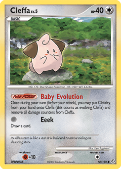 Cleffa Diamond & Pearl card