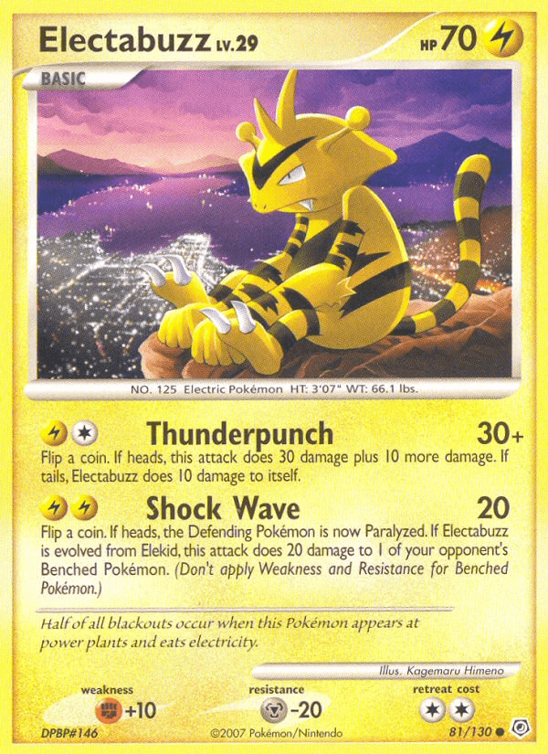 Electabuzz Diamond & Pearl card