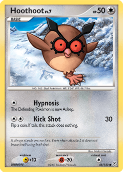 Hoothoot Diamond & Pearl card