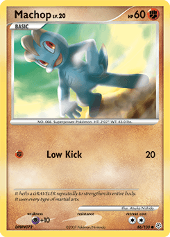 Machop Diamond & Pearl card