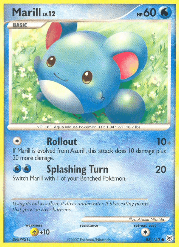 Marill Diamond & Pearl card