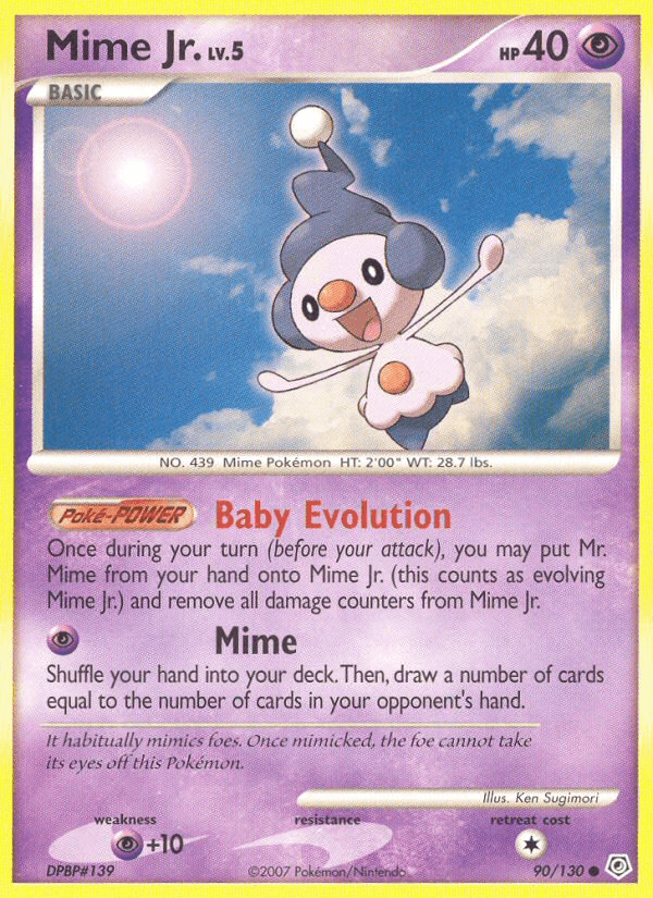 Mime Jr. Diamond & Pearl card